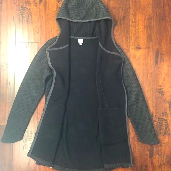 Bench Asymmetirc Zip Knit Fleece Hooded Jacket - Picture 4 of 12